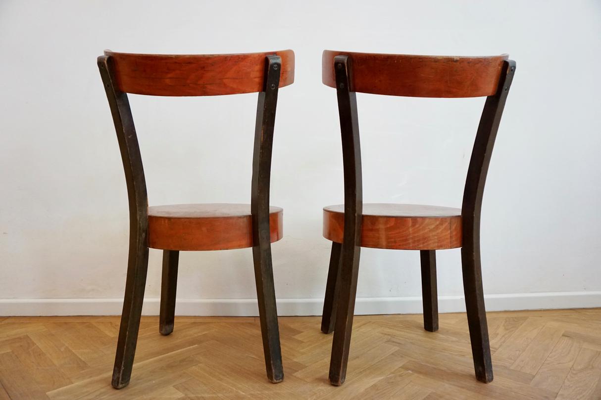 Bauhaus Set of Side Chairs in the Style of Lajos Kozma from Szek Es Faarugyar Rt, 1930s