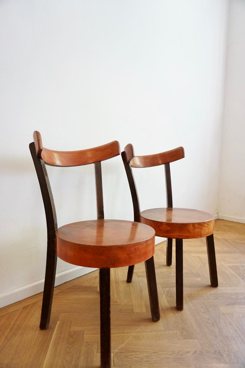Hungarian Set of Side Chairs in the Style of Lajos Kozma from Szek Es Faarugyar Rt, 1930s