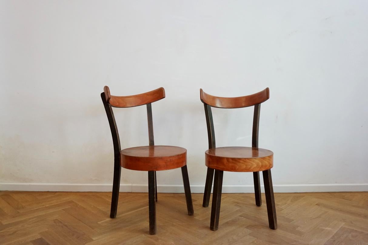 Veneer Set of Side Chairs in the Style of Lajos Kozma from Szek Es Faarugyar Rt, 1930s