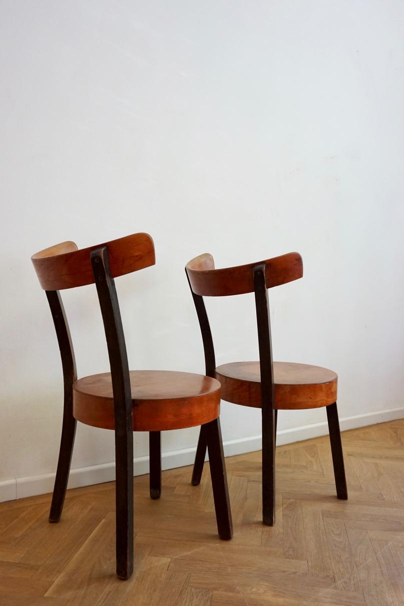 Set of Side Chairs in the Style of Lajos Kozma from Szek Es Faarugyar Rt, 1930s In Good Condition In  Budapest, HU