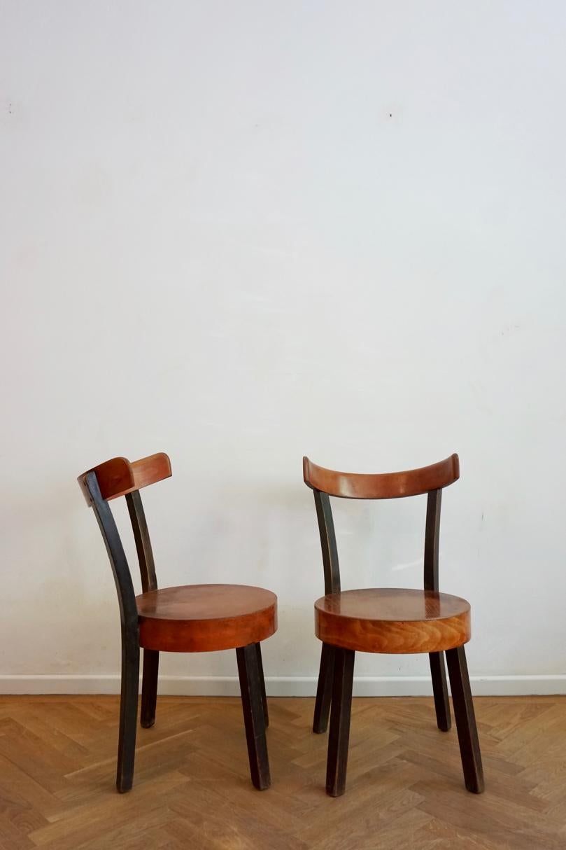 Mid-20th Century Set of Side Chairs in the Style of Lajos Kozma from Szek Es Faarugyar Rt, 1930s