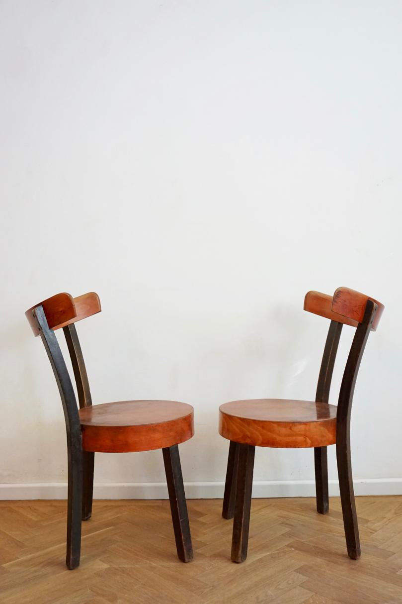 Set of Side Chairs in the Style of Lajos Kozma from Szek Es Faarugyar Rt, 1930s 1
