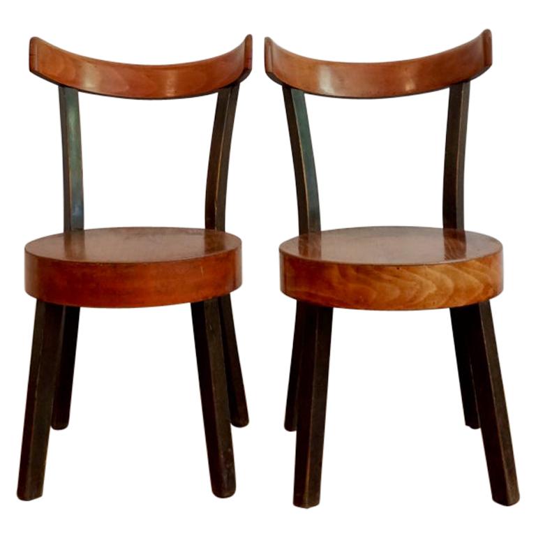 Set of Side Chairs in the Style of Lajos Kozma from Szek Es Faarugyar Rt, 1930s
