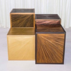 Set of Side Tables by Lison de Caunes and Ateliers Saint Jacques