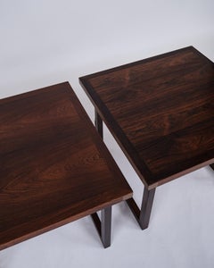 Juego De Mesas Auxiliares De Palisandro De Rud Thygesen Para Muebles Heltborg De Los Años 60