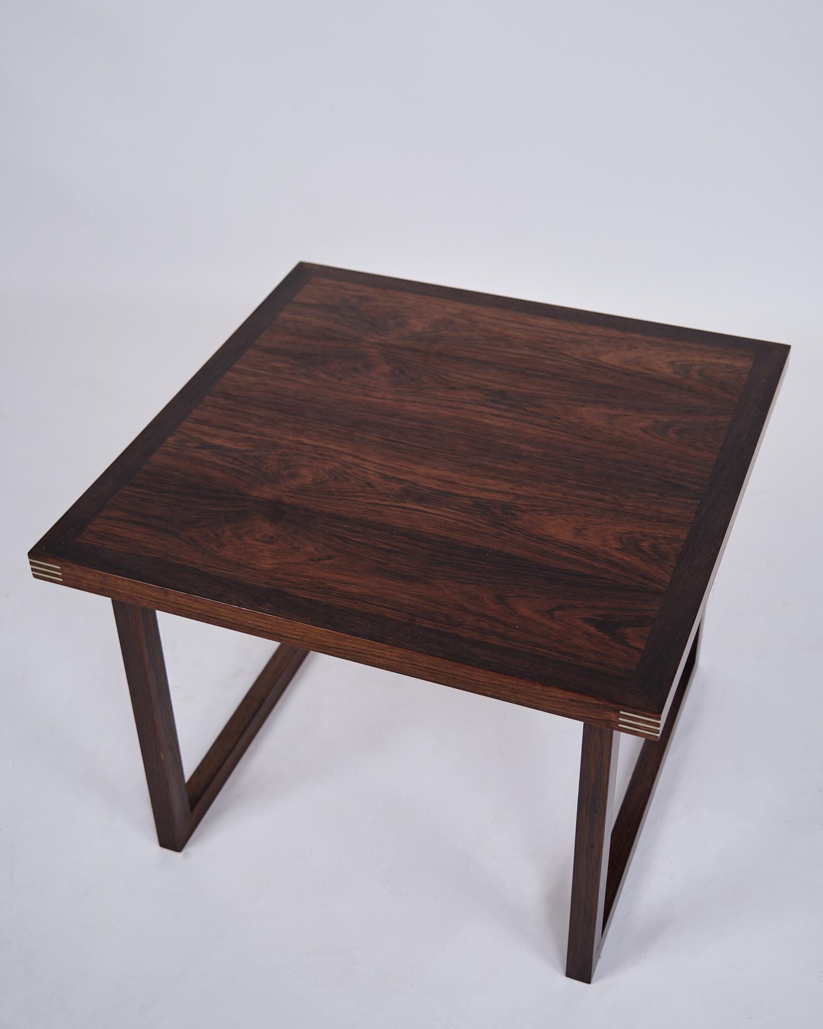 Bois de rose Ensemble de tables d'appoint en bois de rose par Rud Thygesen pour Heltborg Furniture dans les années 1960 en vente