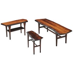 Set of Side Tables in Rosewood