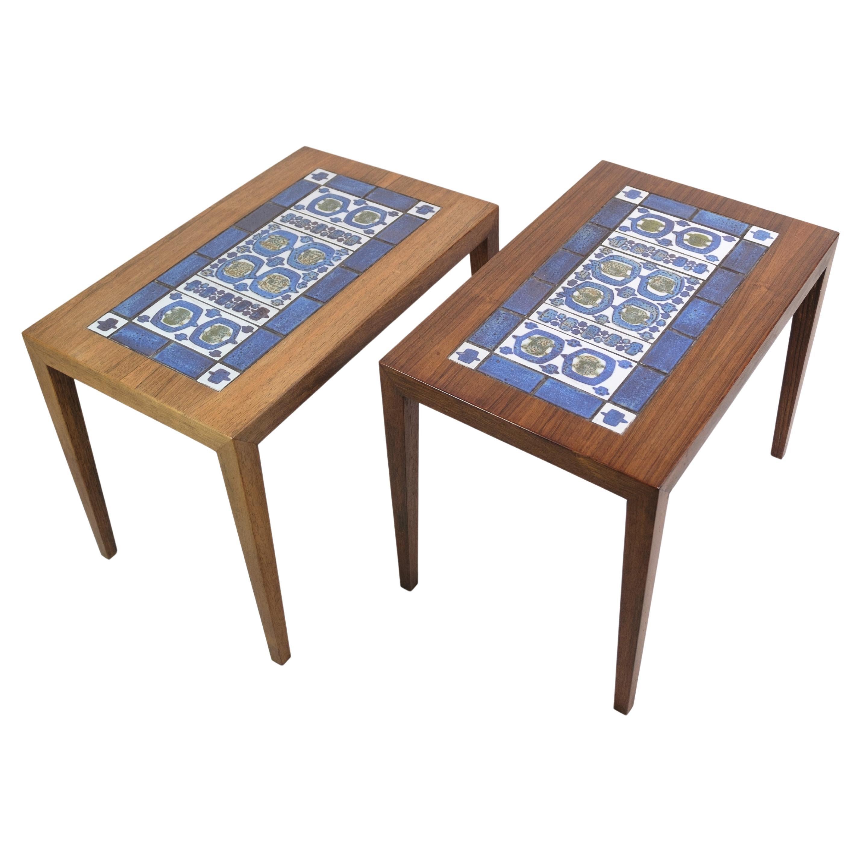 Set of Side Tables In Rosewood, Model 34A, Designed By Severin Hansen From 1960s For Sale