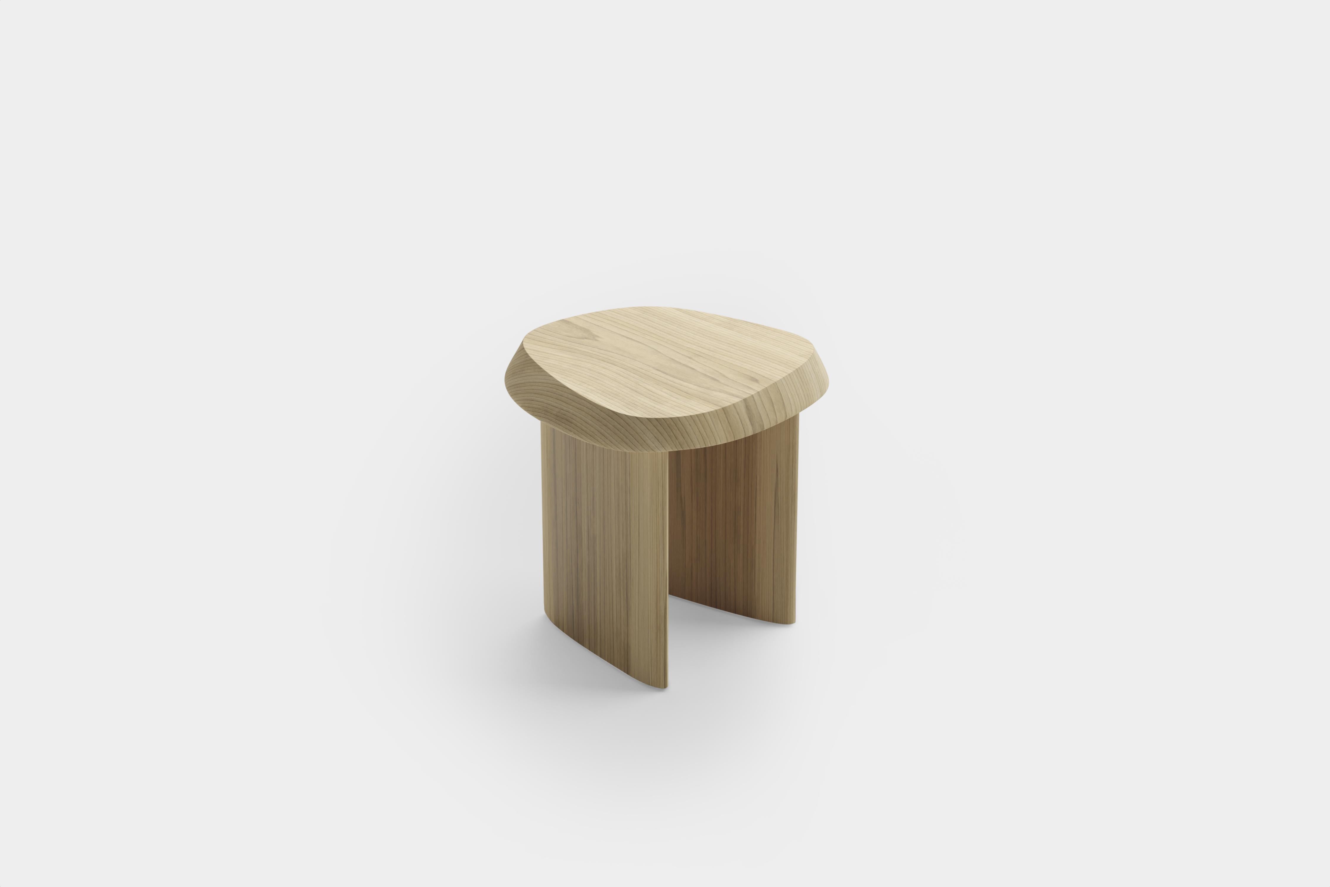 Wood Set of Side Tables & Large Coffee Table Poplar Duna Collection by Joel Escalona