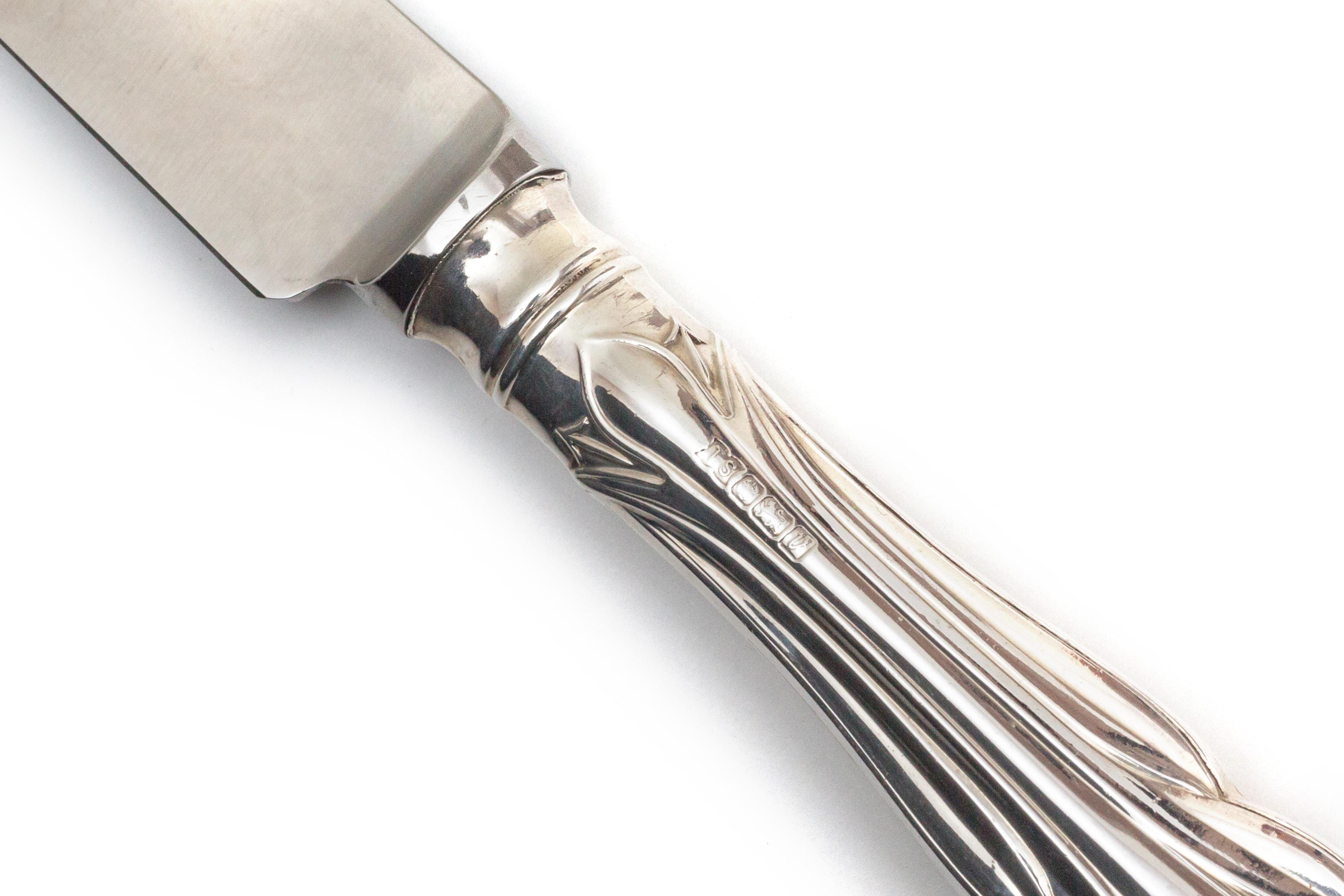 Set of Silver Cutlery For Sale 10