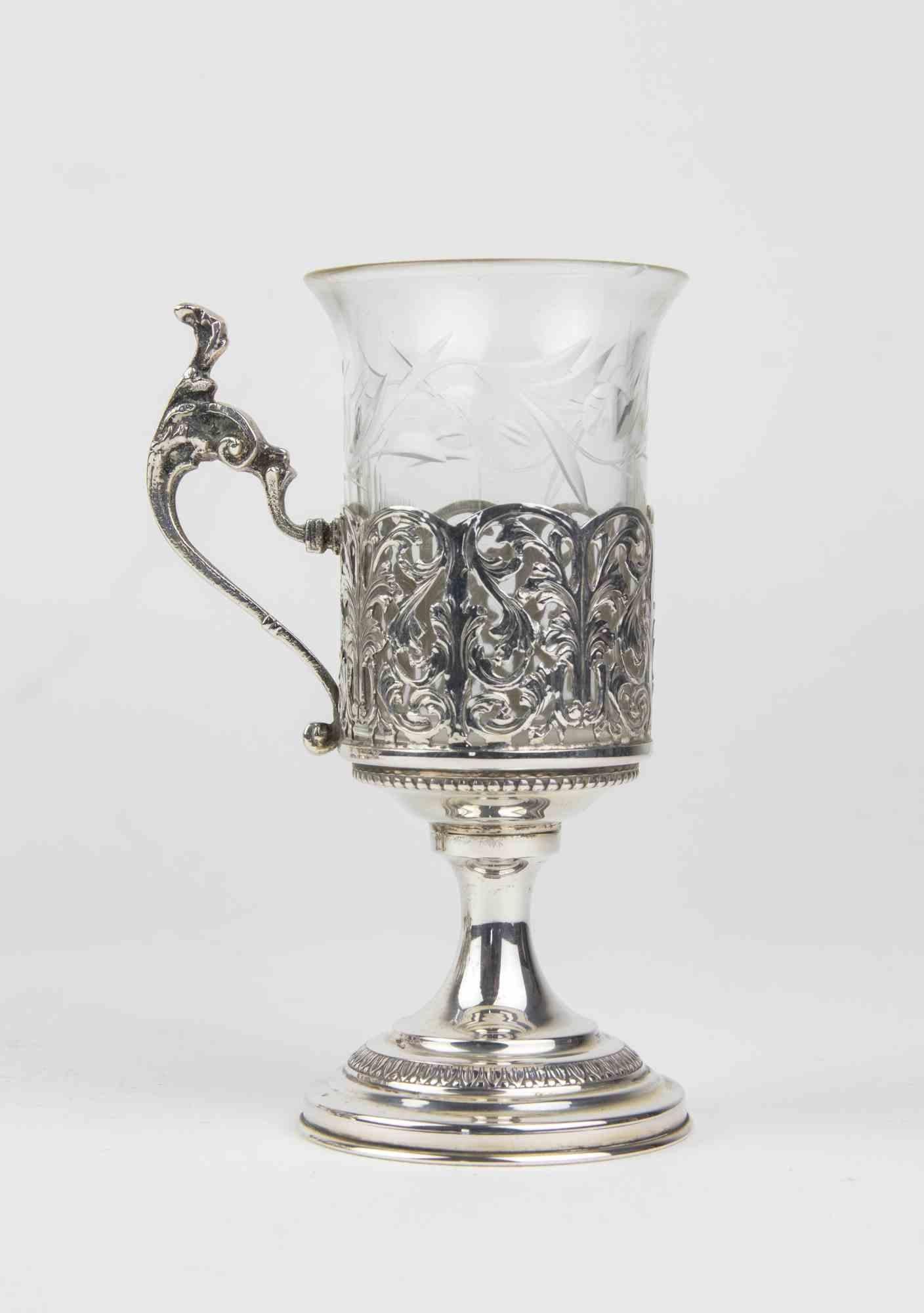 Set Silbergläser, Italien, Mitte des 20. Jahrhunderts (Italienisch) im Angebot