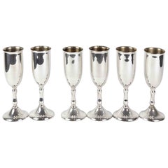 Set di bicchieri d'argento, Italia, metà del XX secolo