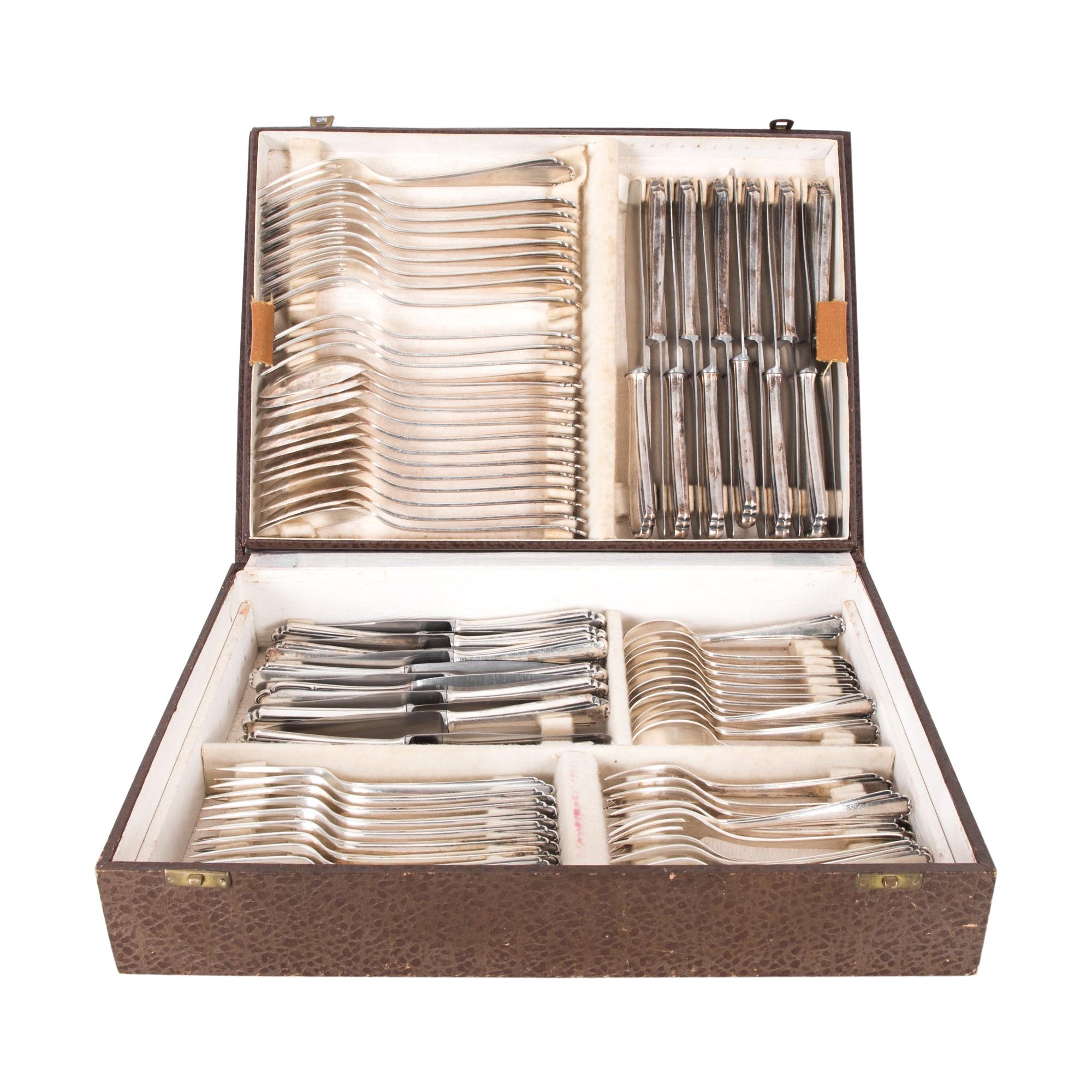 Set of Silver Plated Cutlery in a Box