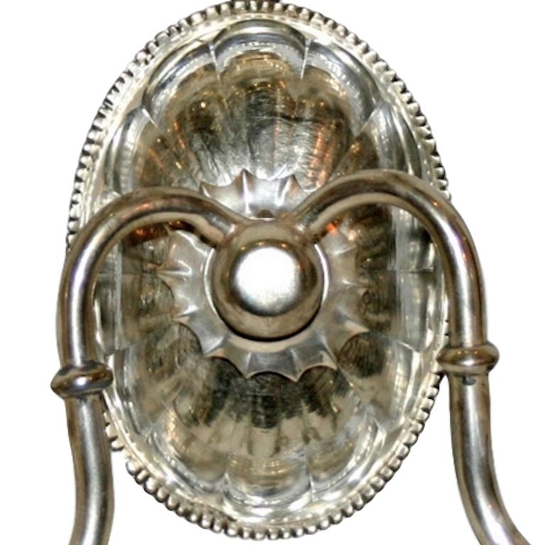 Stampato Set di applique in vetro modellato placcato argento, vendute a coppia in vendita
