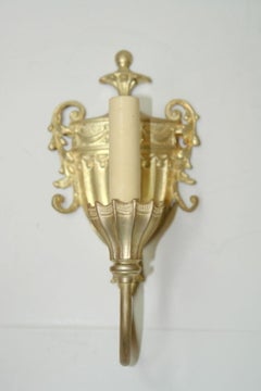 Set of Silver Plated Neoclassic Sconces, Sold Per Pair