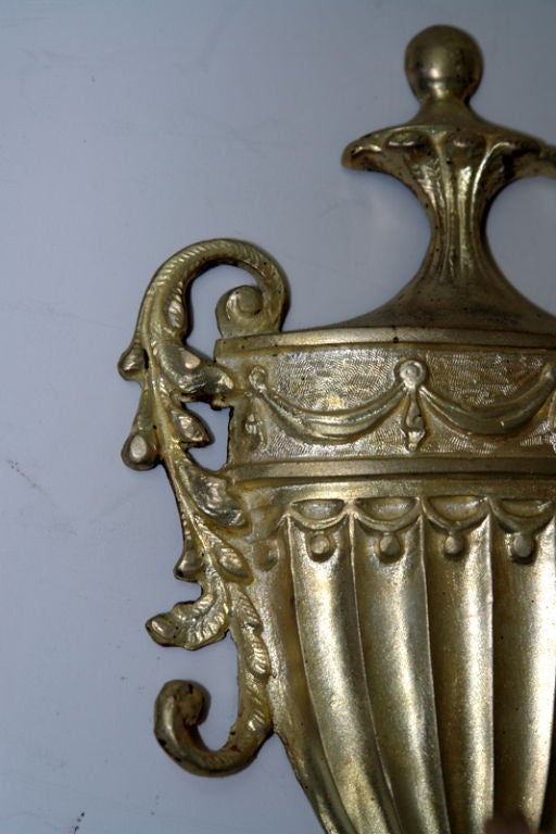 Set of Silver Plated Neoclassic Sconces, Sold Per Pair In Good Condition For Sale In New York, NY