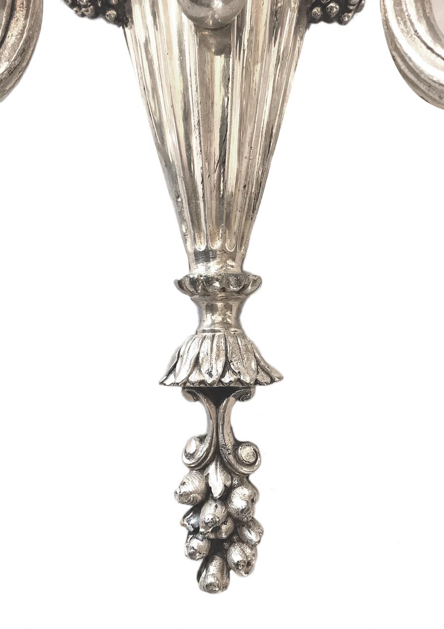 Set of Silver-Plated Sconces, Sold in Pairs For Sale 1