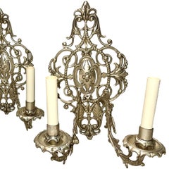 Set di lampade placcate in argento, vendute per coppia