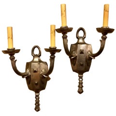 Vintage Set of Silver Plated Sconces, Sold Per Pair