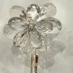 Set of Silver Plated Sconces with Molded Glass Leaves, Sold Per Pair