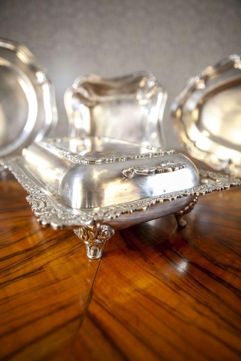 Set of Silver Plated Tableware SIVAR Hallmark From the Mid-20th Century In Good Condition For Sale In Opole, PL