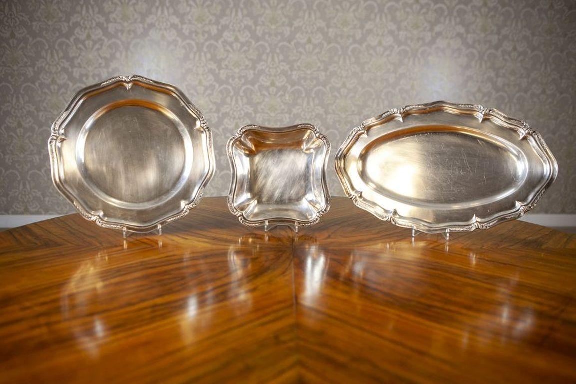 Metal Set of Silver Plated Tableware SIVAR Hallmark From the Mid-20th Century For Sale