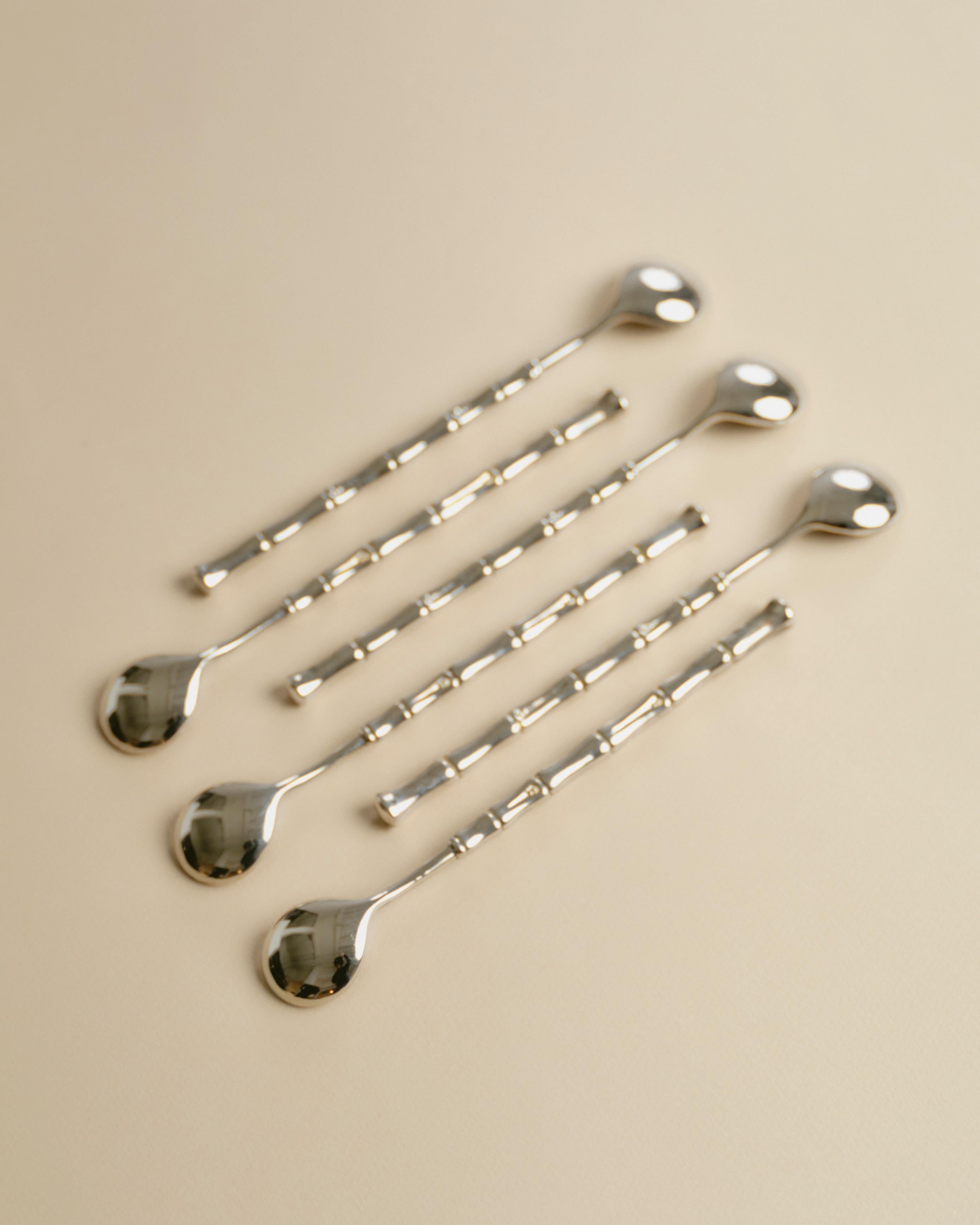 Satz versilberte Teelöffel, 1970er Jahre (Ende des 20. Jahrhunderts) im Angebot