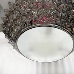 Set of Silver Sunburst Light Fixtures, Sold Individually