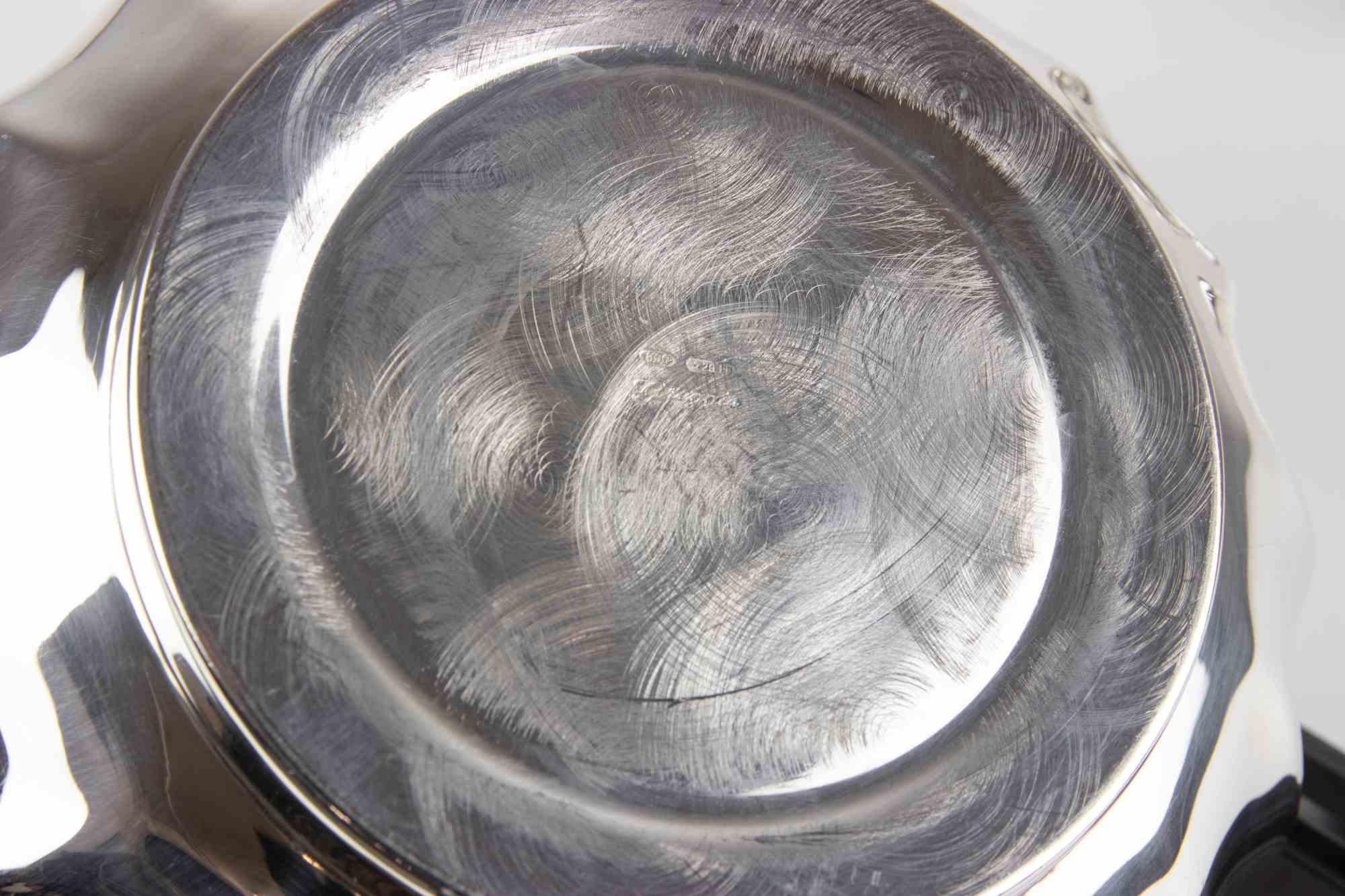 Set aus silberner Teekanne, Zuckerschale und Krug aus Silber von Argenterie Greggio, Italien, 1970er Jahre im Angebot 2