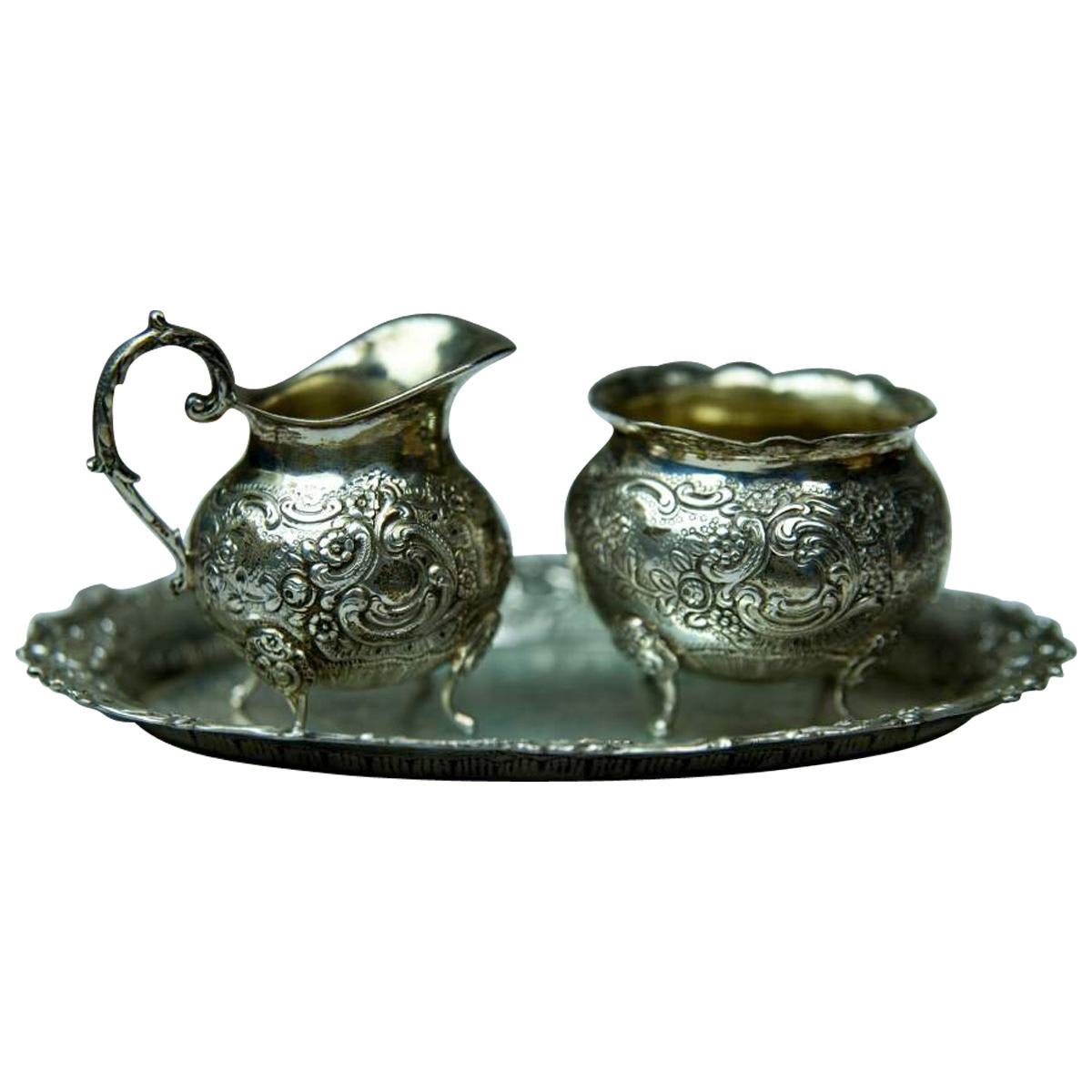 Set of Silver Vessels from the First Half of the 20th Century For Sale