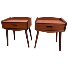 Set of Simple Danish Midcentury Modern Nightstands, 1960’s