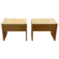Set di semplici comodini danesi in Oak degli anni '80