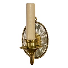 Set of Single Light Molded Glass Sconces, Sold per Pair