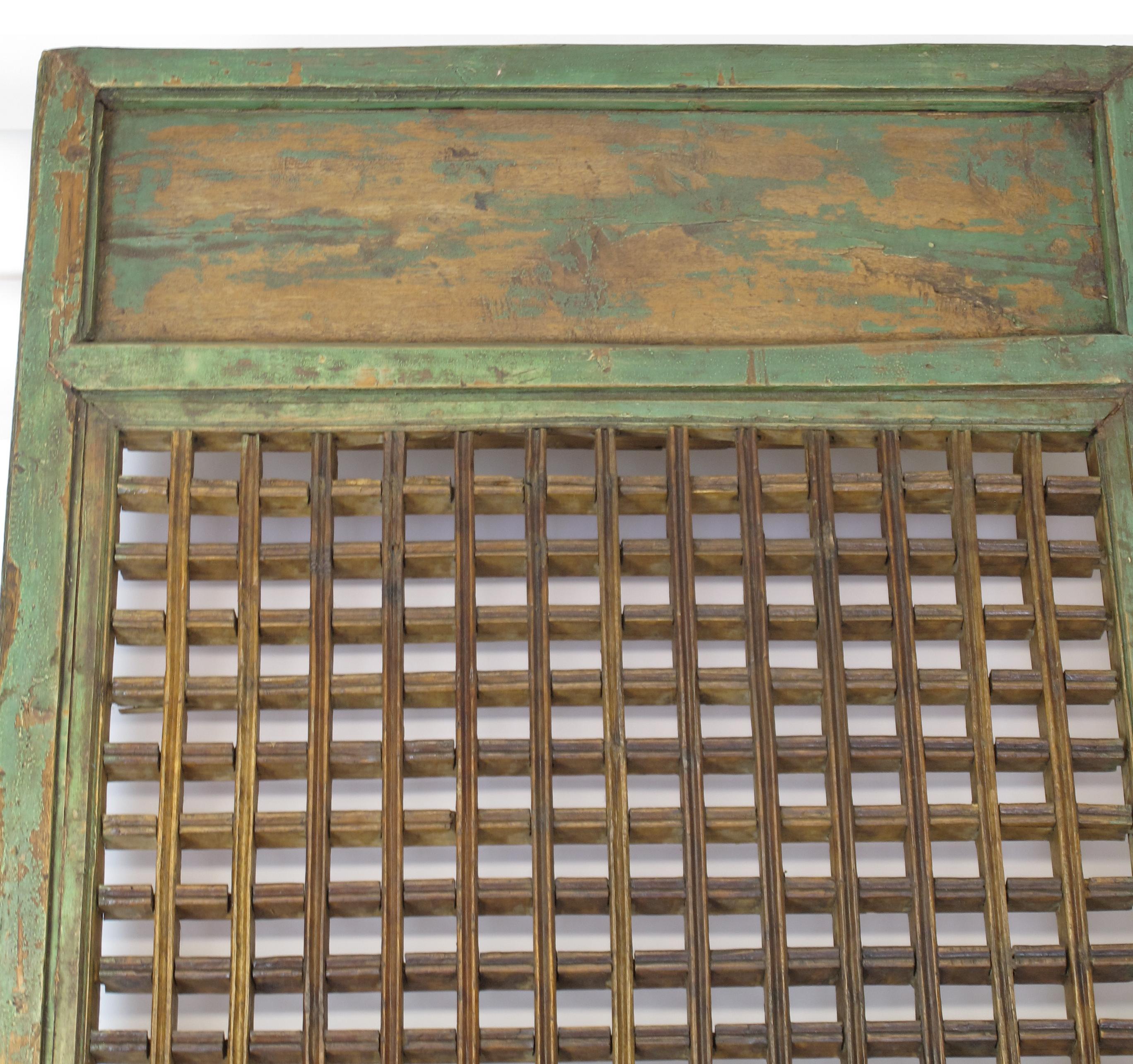 Chinese Export Set of Six Antique Chinese Lattice Panels For Sale