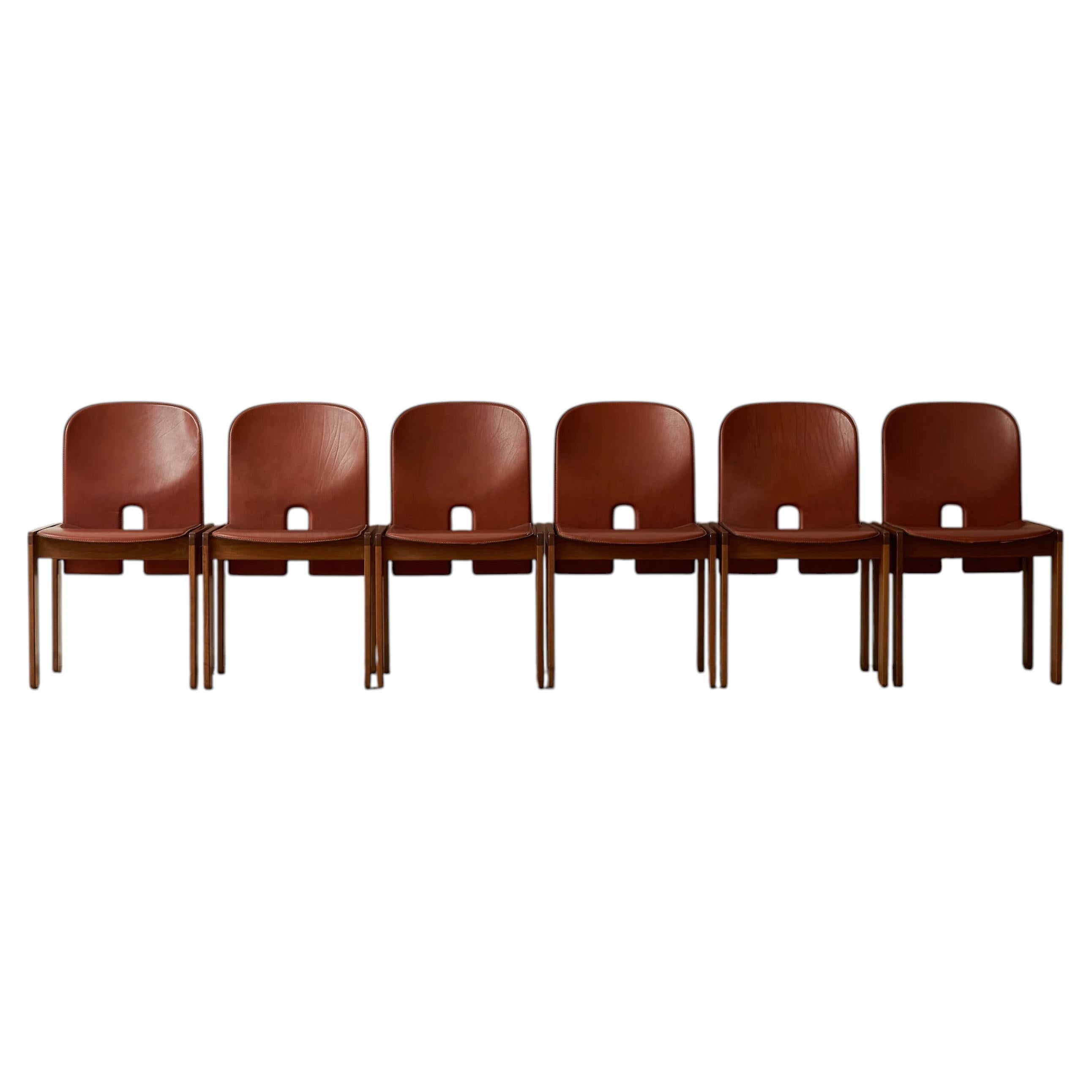 Set of Six '121' Chairs by Tobia & Afra Scarpa for Cassina