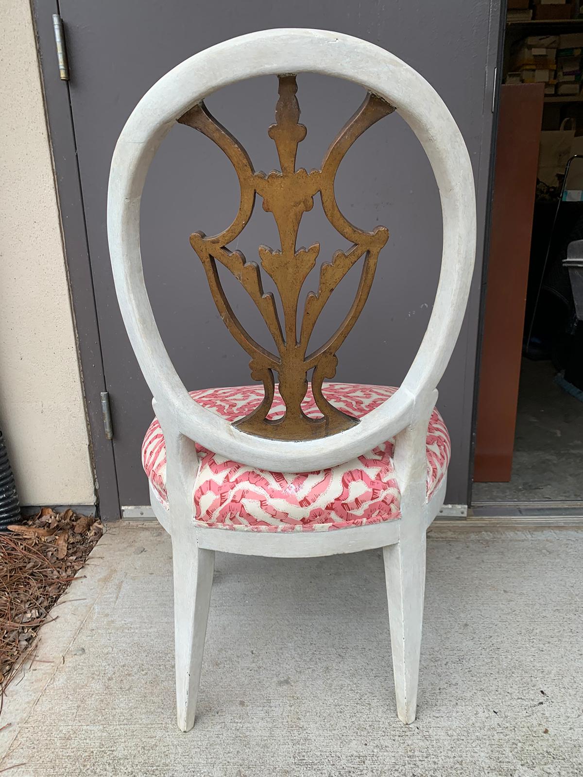 Set of Six 18th-19th Century Italian Painted Side Chairs, Custom Finish For Sale 3