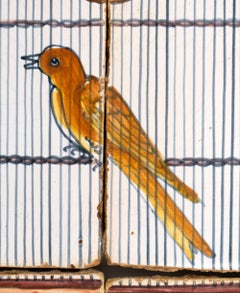 Ensemble de six A.I.C. Carreaux en forme de cage d'oiseau de Delft