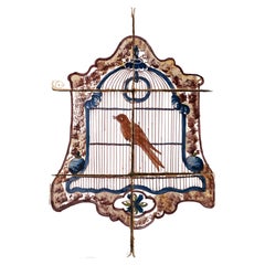 Set of Six 18th c. Dutch Delft Birdcage Tiles