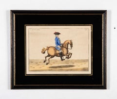 Set of Six 18th C Hand Colored Prints of Horses by Baron D'Eisenberg, 1747