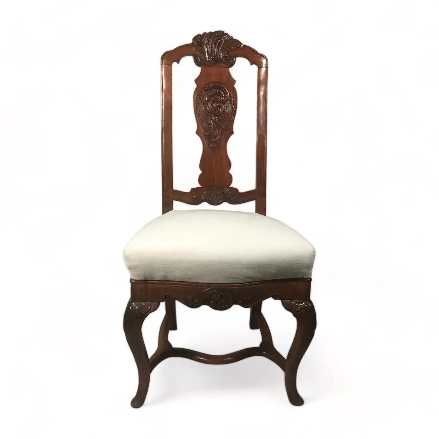 Allemand Ensemble de six chaises baroques du XVIIIe siècle, Allemagne 1750 en vente