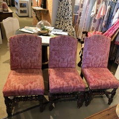 Set of Six 18th Century French Walnut Upholstered Dining Chair
