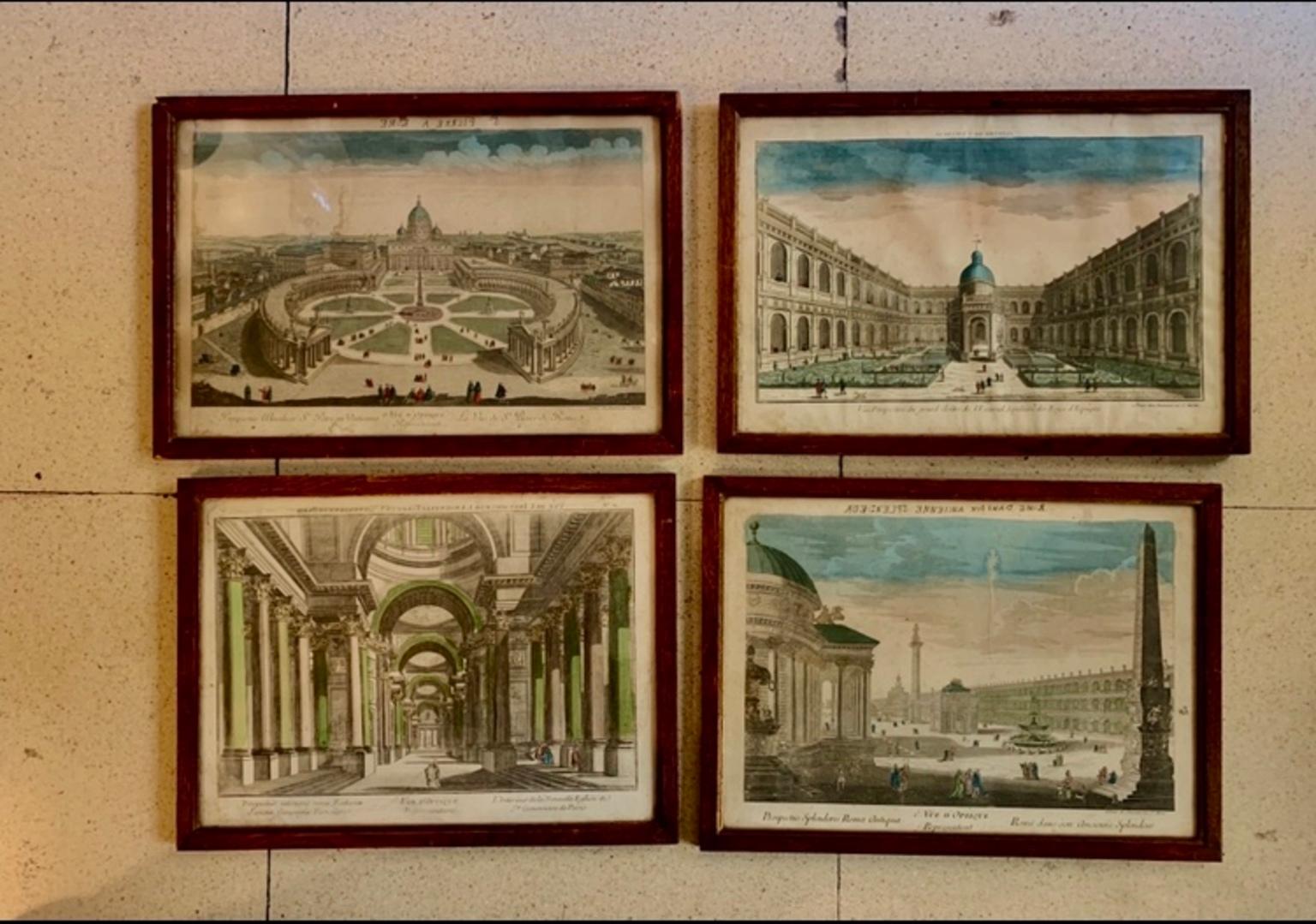 Set of Six 18th Century Hand Colored Engravings 11