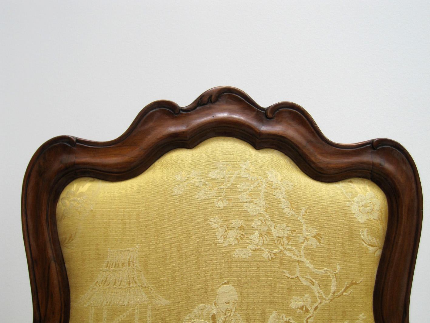 Baroque Ensemble de six chaises de salle à manger baroques italiennes du XVIIIe siècle en vente
