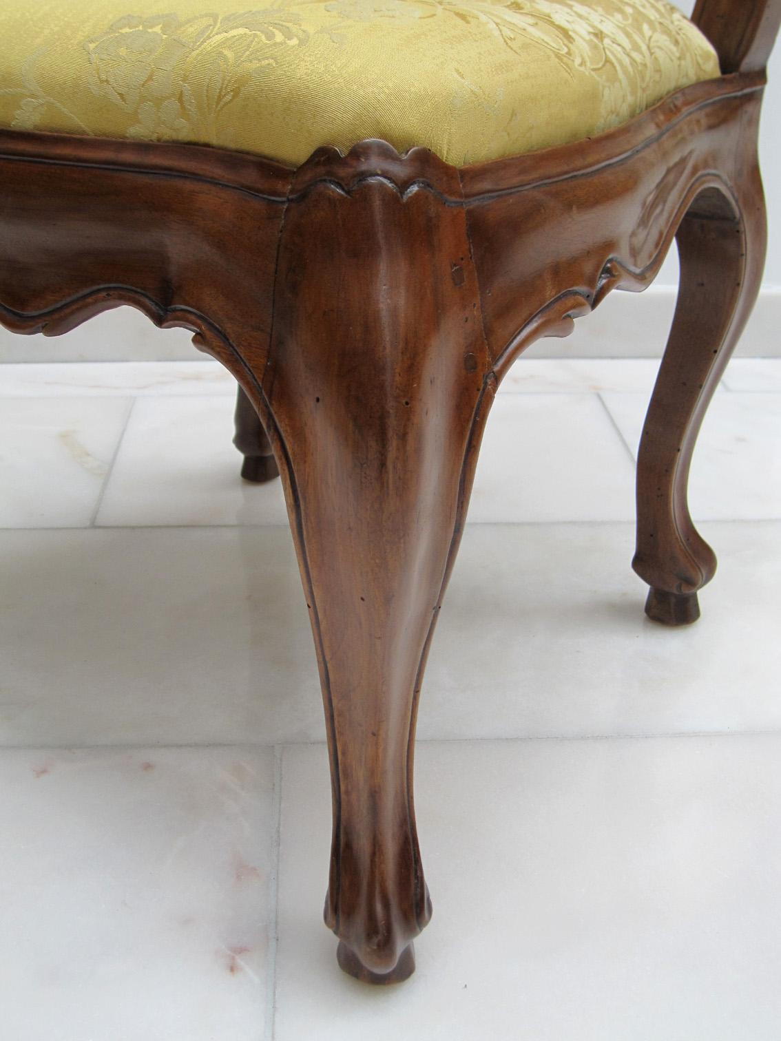 Ensemble de six chaises de salle à manger baroques italiennes du XVIIIe siècle Bon état - En vente à Worpswede / Bremen, DE