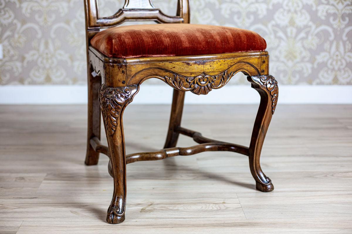 Upholstery Set of Six 18th Century Walnut Chairs
