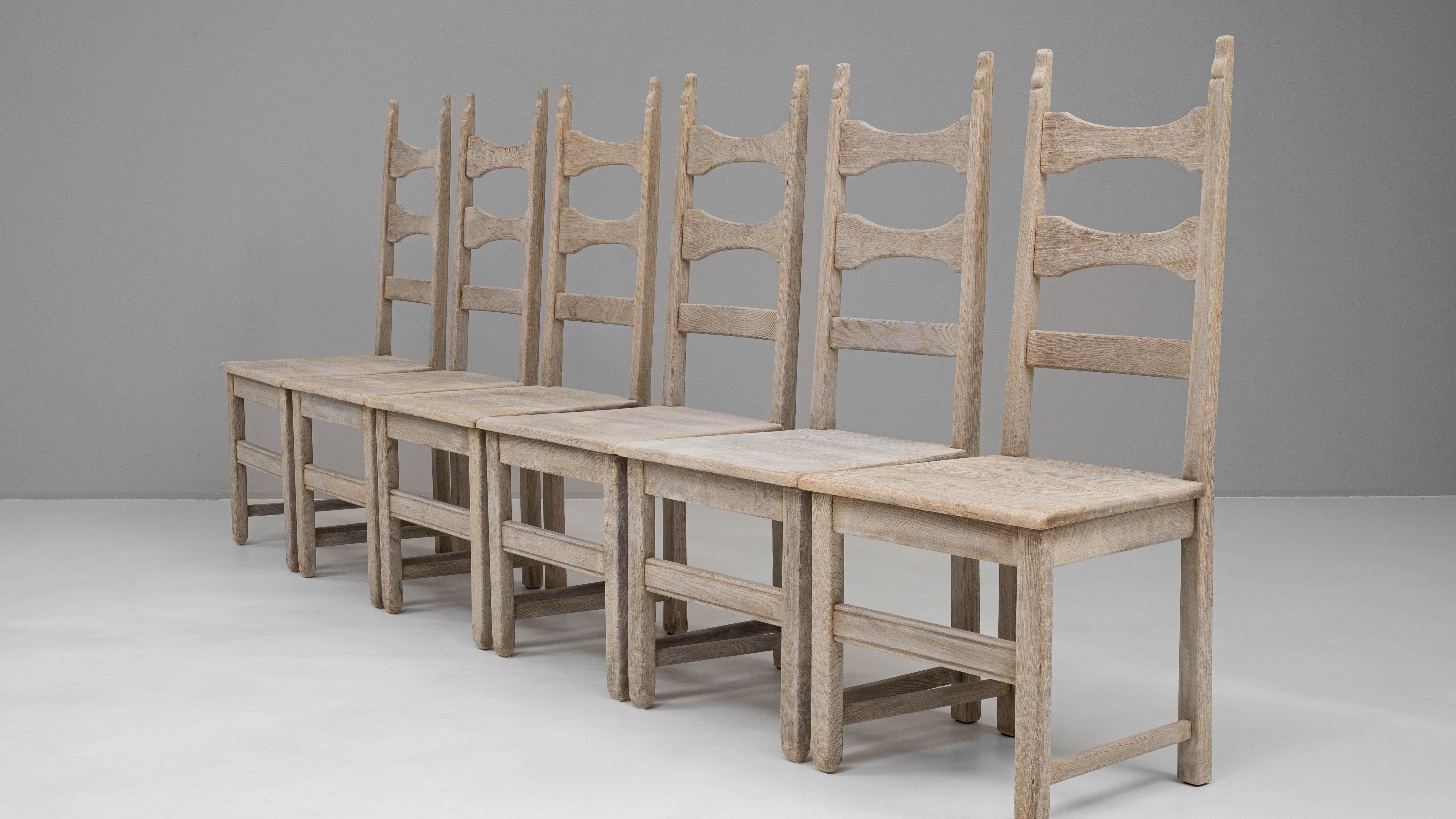 Set di sei sedie da pranzo francesi del 1900 in Oak in vendita 5