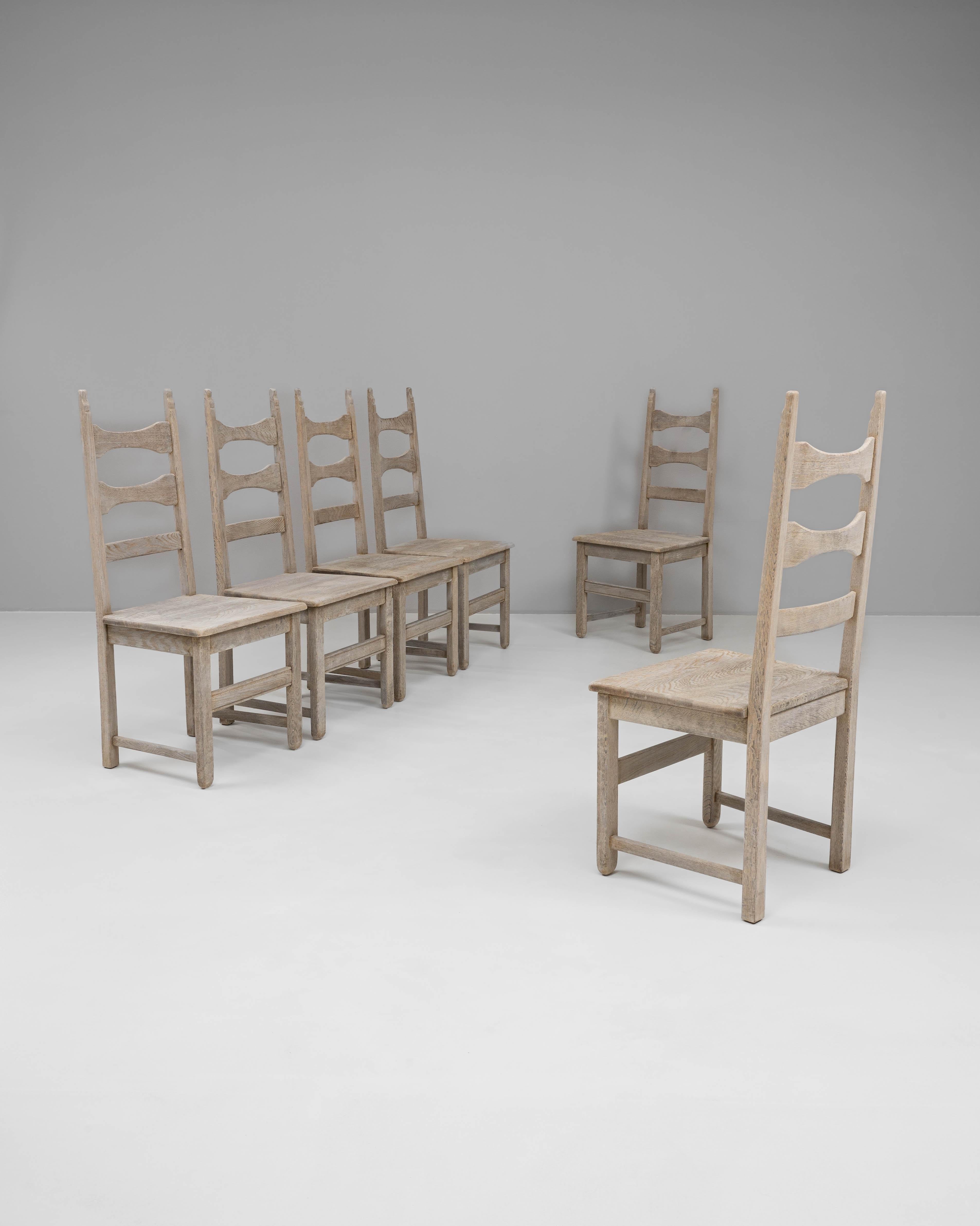 Set di sei sedie da pranzo francesi del 1900 in Oak In condizioni buone in vendita a High Point, NC