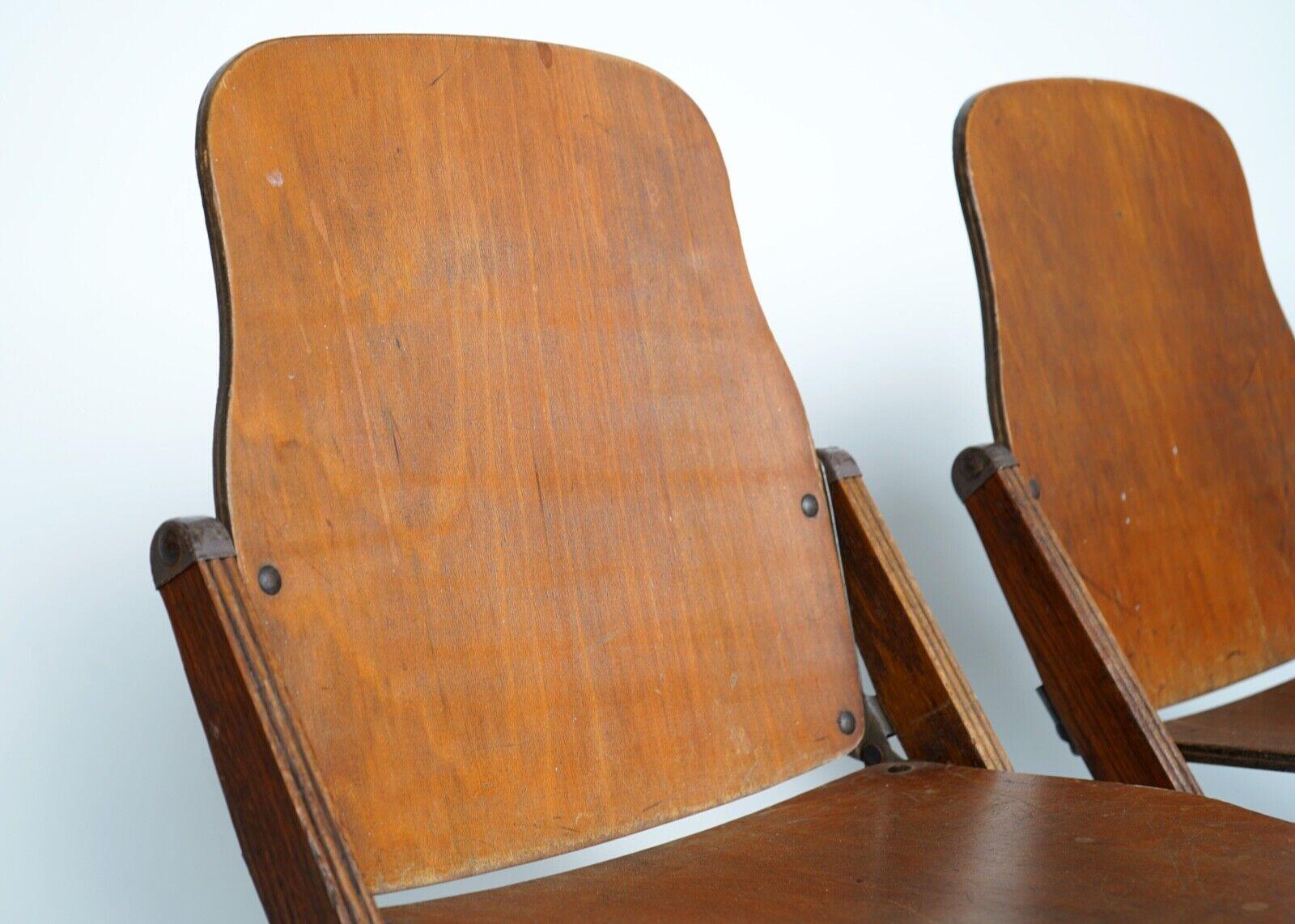 American Classical Set of Six 1940s US Army Issued Wooden Folding Chairs