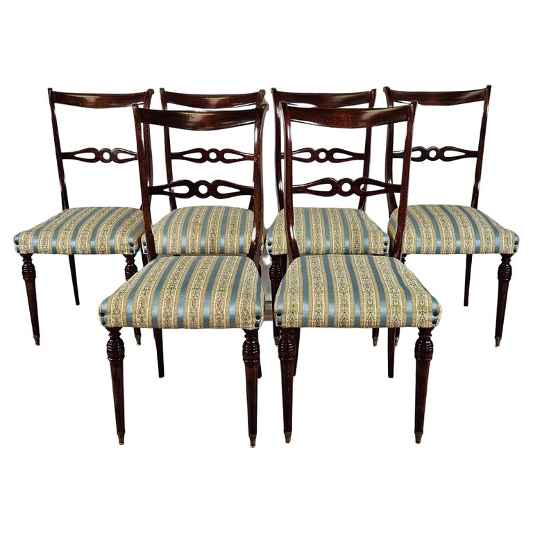 Set of Six 1950s Dining Room Chairs For Sale at 1stDibs