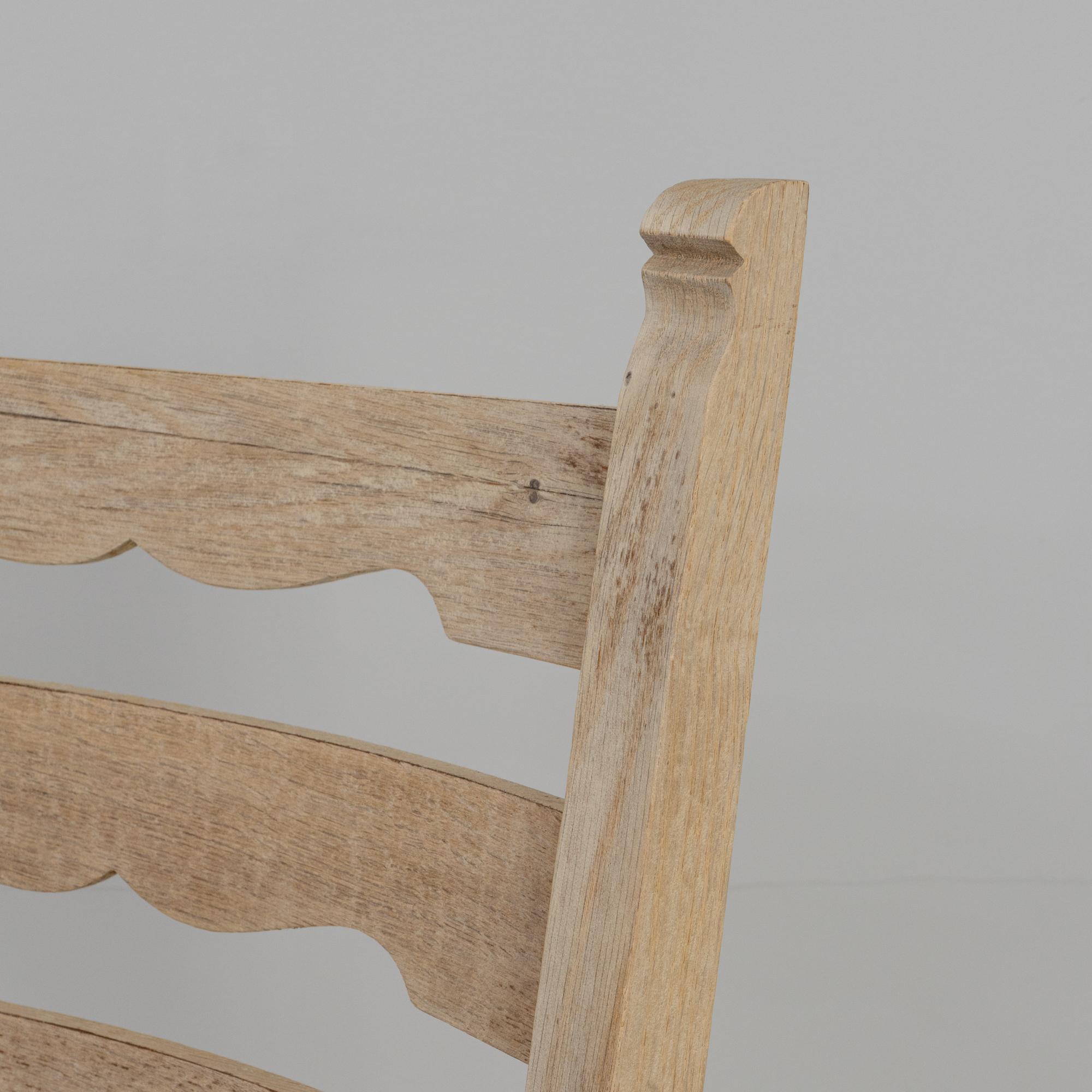 Tappezzeria Set Of Six 1950s French Oak Dining Chairs With Upholstered Seats in vendita